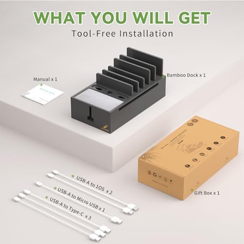 Pezin & Hulin Bamboo Cable Management Box, No Power Adapter -Black - Image 2
