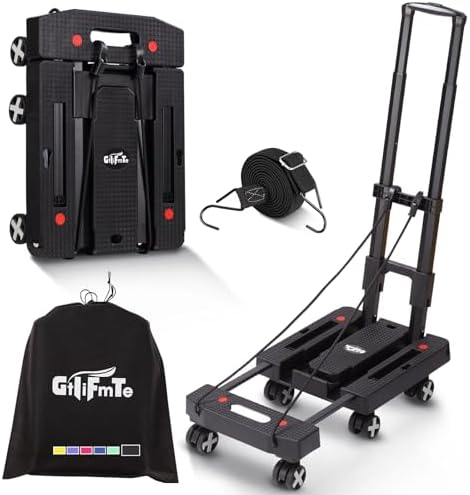 GtIiFmTe Foldable Hand Truck, Lightweight Luggage Cart for Airport Car Seat by GtIiFmTe