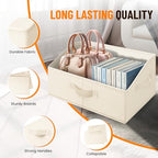 Criusia Closet Organizers Bins 6 Pack - Large Closet Shelf Organizer with Handles - Fabric Trapezoid Home Organization and Storage Baskets for Organizing Clothes Toy Blanket Towel Purse Hats - Image 5