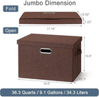 Storage Bins with Lids Fabric Closet Organizers Cubes Office Organization - Image 2