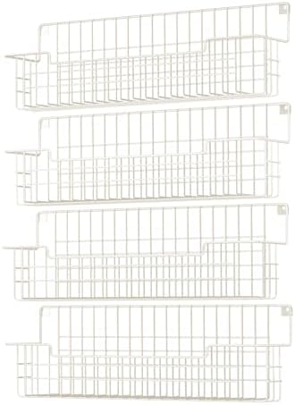 Spice Rack Wall Mount, 4 Pack Spice Organizer, White by AURIKAR