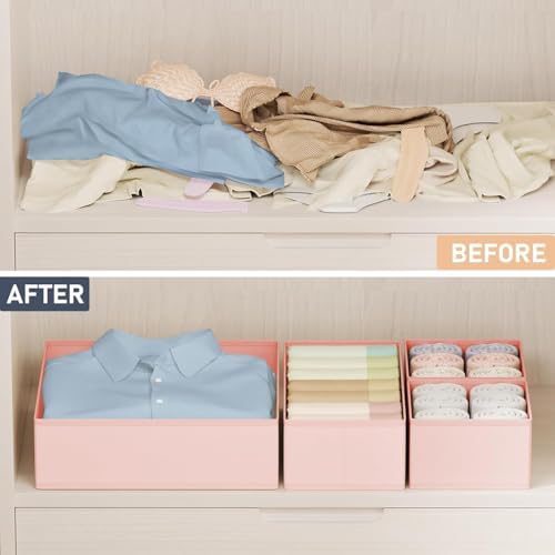 DIMJ Drawer Organizer Clothes 30 Pack - Foldable Baby Organizers and Storage Dresser Organizer for Bedroom, Closet Nursery Organization Dresser Dividers for underwear, Sock, Bra, Belt, Tie - Image 5