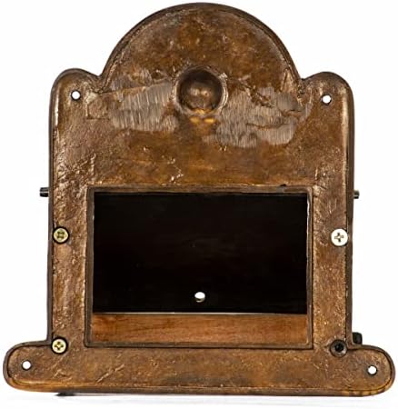 Renovators Supply Manufacturing Antique Brass Wall Mount Toilet Tissue Paper Holder 6.9" Wide Victorian Style Rust Resistant Solid Brass Bathroom Toilet Sanitary Paper Roll Holder Storage with Lid - Image 7