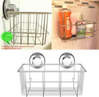Strong Suction Cups Deep Shower Caddy Bath Shelf Rust-Free Stainless Steel Basket Shampoo Conditioner Holder for Bathroom Kitchen Tidy Organizer - Image 7
