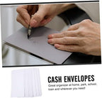 100pcs White Paper Cash Envelopes for Bills and Receipts Organizer - Image 6