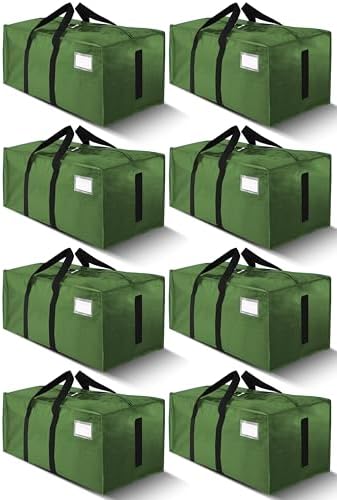 HOMESURE Supports 200lbs Heavy Duty Moving Bags - Strong Zipper & Wrap-Around Handles - Water-Resistant Storage Totes, Durable Alternative to Moving Boxes - 8 Pack - Olive Green by testVendor01-gamma