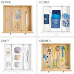 iDesign Plastic Adjustable Deep Drawer Dividers, Set of 8, Clear - Image 4