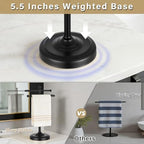 Hand Towel Holder Stand for Bathroom Countertop,S-Shape Bar,Black - Image 4