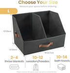 HOMELUX THEORY Closet Organizers Storage, Large Collapsible Bin 4pc, Black - Image 2