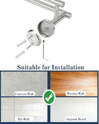 Alise Double Towel Bar,32 Inch Towel Rack for Bathroom Wall Mounted,Nickel - Image 3