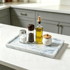 Natural Marble Bathroom Tray, 12"x8" Stone Vanity Decorative Counter Trays - Image 5