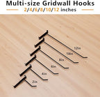 2-inch Black Gridwall Hooks Metal, 50 Pieces Gridwall Accessories - Image 4