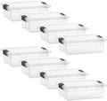 Superio Storage Bins with Lids- Clear Boxes for Organizing, Stackable Plastic Containers- BPA Free, Non-Toxic, Odor Free, Organizer for Home, Office, Dorm (8 Pack, 2.5 Quart) by Superio