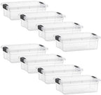 Superio Storage Bins with Lids- Clear Boxes for Organizing, Stackable Plastic Containers- BPA Free, Non-Toxic, Odor Free, Organizer for Home, Office, Dorm (8 Pack, 2.5 Quart) by Superio