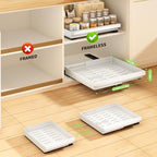DOMNIU Pull Out Cabinet Organizers Expandable,White,16.9"Depth,4 Pack - Image 3