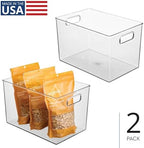 iDesign Storage Bins with Handles, Set of 2, Clear - Image 2