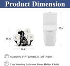 Funny Dog Toilet Tissue Holder,Animal Paper Holders,Decorative Metal Papers Holder,Funny Toilet Animal Storage for Bathrooms,Bathroom Paper Organizer for Extra 8 Rolls Free Standing Art Decor - Image 2