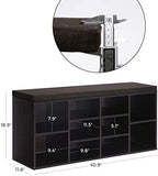 VASAGLE Shoe Bench with Cushion, 10 Compartments, 11.8 x 40.9 x 18.9 Inches - Image 3