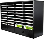 PAG-Mass Mail Sorter Organizer, Wood Literature Organizer, Student Mailbox for Classroom, Desktop Bill Paper Organizer for Office Home School, 38 Compartments, Black&White by PAG