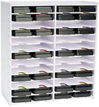 Krafetto 26 Grids Ink Pad Storage Rack, Wall-mountable Stamp Pad Organizer Holder Compatible with 3" x 3" Ink Pads（Grid Size 6.2" W × 3" D × 0.8" H） by Krafetto