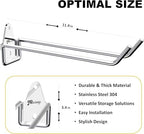 JBscoop 4 Stainless Steel 304 Garage Hooks, Heavy Duty Organizer & Wall Mount Hanger Rack for Tools, Equipment, and More, Rust-Resistant & Durable - Image 7