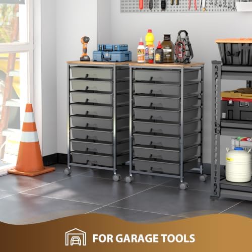 Goovilla Rolling Cart with 8 Drawers for Art, Dorm, Office, Craft, Black - Image 7