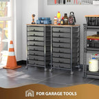 Goovilla Rolling Cart with 8 Drawers for Art, Dorm, Office, Craft, Black - Image 7