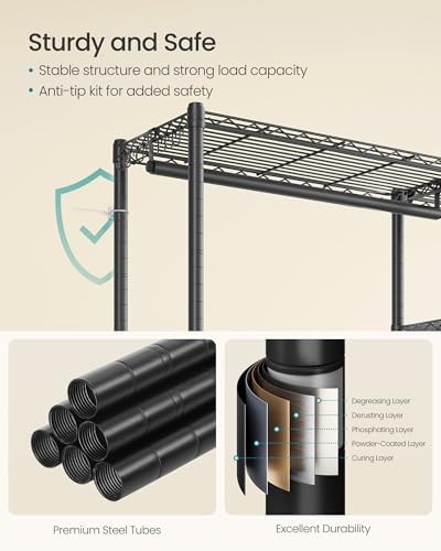 SONGMICS Closet Organizers and Storage, Clothes Rack with Shelves - Image 5