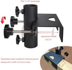 Heavy Duty Parasol Holder Patio Umbrella Stand Mount Umbrella Stand Bench Buddy Umbrella Holder Fixed Clip Umbrella Clamp for Deck,Chair,Desk,Dock,Beach Courtyard Balcony,Boats,Tailgates - Image 3