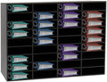 Desktop File Holder,Office Mailbox,Literature Organizer,Paper Organizer,Mail Sorter Organizer,Vertical Desktop Sorter,Black 36 Compartments Rectangular,for Classrooms,Families,Schools,Study Rooms by WaShaRoom