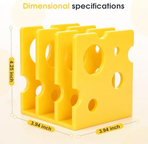 Acrylic 3 Section Magazine Vertical File Holder Organizer Book Holder Storage Box For Home And Office Cheese Shape Desktop Decorative Book Stand - Image 3