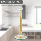Paper Towel Holder Stand,Gold Countertop Paper Towel Roll Dispenser Holders with Round Base, Tissue Countert Filled with Crystal Sparkly Crushed Diamonds House Decor for Kitchen Bathroom，Heavy Weight - Image 5