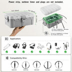 Flemoon Large IP54 Waterproof Outdoor Electrical Box with Transparent Lid - Image 3