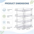 4 Tiers Clear Letter Tray Desk Organizer Paper File Organizers - Image 3