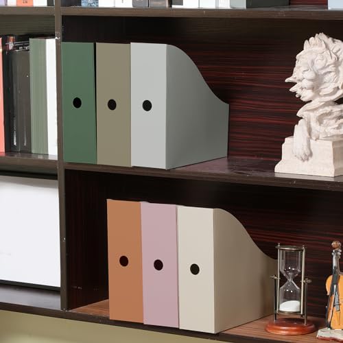 Colarr 36 Pack Cardboard Magazine Holder 12 Colors Magazine File Holder Magazine Storage Box Office Folders Organizer File Folder Bin for Home Office School Desk Supplies (Classic Colors) - Image 6