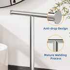 RUACQ T-Shape Hand Towel Holder Stand, 12inch, Brushed Nickel, 2 Pack - Image 6