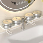 Sink Organizer Rack,No-Drill Freestanding Carbon Steel Faucet Storage Shelf, Washbasin Shelf, Tool-Free Organizer, Space-Saving Bathroom Countertop Organizer, Easy Drainage New (White Large) - Image 2