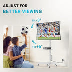 BONTEC Rolling TV Stand with Pegboard Storage for 32–65 Inch TVs, White - Image 6