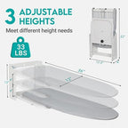 Zoes Homeware Wall Mounted Ironing Board, 180 Rotation, Space-Saving Fold Down, 36" x 12", Silver - Image 2