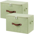 2PCS Storage Bins with Zipper Lids Decorative Lidded Basket Box by VinneGenzz
