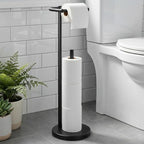 Housolution Free Standing Toilet Paper Holder, Black by Housolution
