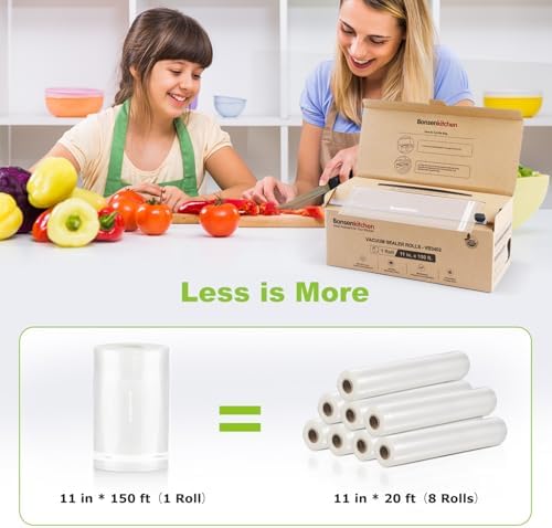 Bonsenkitchen 11"x150' Vacuum Sealer Bags with Cutter for Food Storage - Image 2