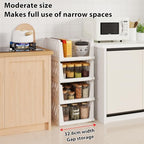 UDEAR 4 Pack Stackable Closet Storage Baskets, Foldable,White - Image 7