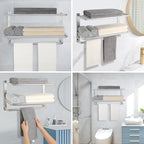 3-Tier Bathroom Towel Rack, SUS 304 Wall Mount, Brushed Nickel - Image 6