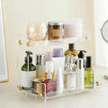 FFK Bathroom Organizer Countertop 2-Tier Storage：Bathroom Counter Organizer Acrylic Standing Holder Cosmetic Storage Perfume Shelf for Bathroom Bedroom Dressing Table1 by FFK