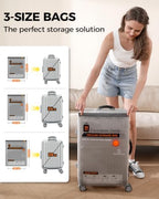 Vacuum Storage Bags with Cordless Pump, 3 Sizes Travel Vacuum Bags for Clothes & Blankets, Space Saver Vacuum Seal Bags for Home Storage, 9 Combo - Image 3