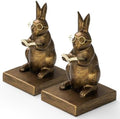 Bookends,Resin Book Ends for Shelves,Heavy Duty Decorative Vintage Bookends,Creative Book Stopper Holder Decor for Desk Home Office, Gifts (Rabbit) by CAMEDO+HOME
