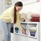 Sorbus Stackable Closet Organizer, Open-Front Shelf Bins (3 XL) - Image 7