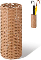 Weysat Woven Rattan Umbrella Stand Holder for Entryway,Cylindrical Style by Weysat