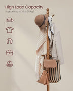 VASAGLE Freestanding Coat Rack, Rubber Wood Coat Tree with 10 Hooks - Image 3